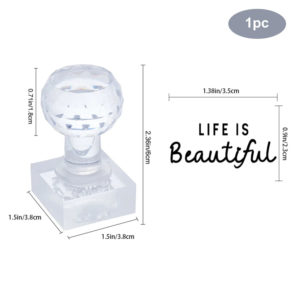 Bee Soap Stamp with Handle – 1.3" Acrylic DIY Imprint Tool Craft Soap Stamp Axl AECH04-00842