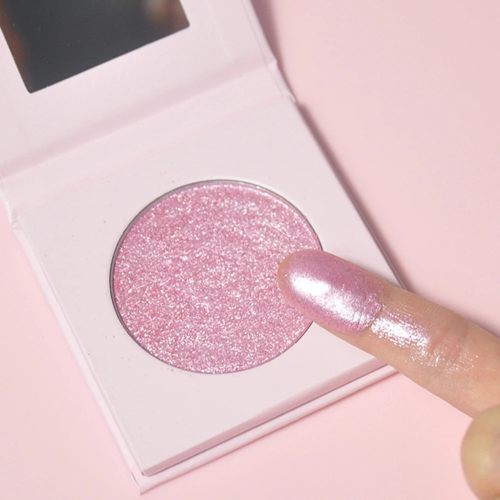 Natural Glow Vegan Highlighter Powder – Private Label 8g Face Highlighter Powder Axl Pink Palette 10pcs with logo