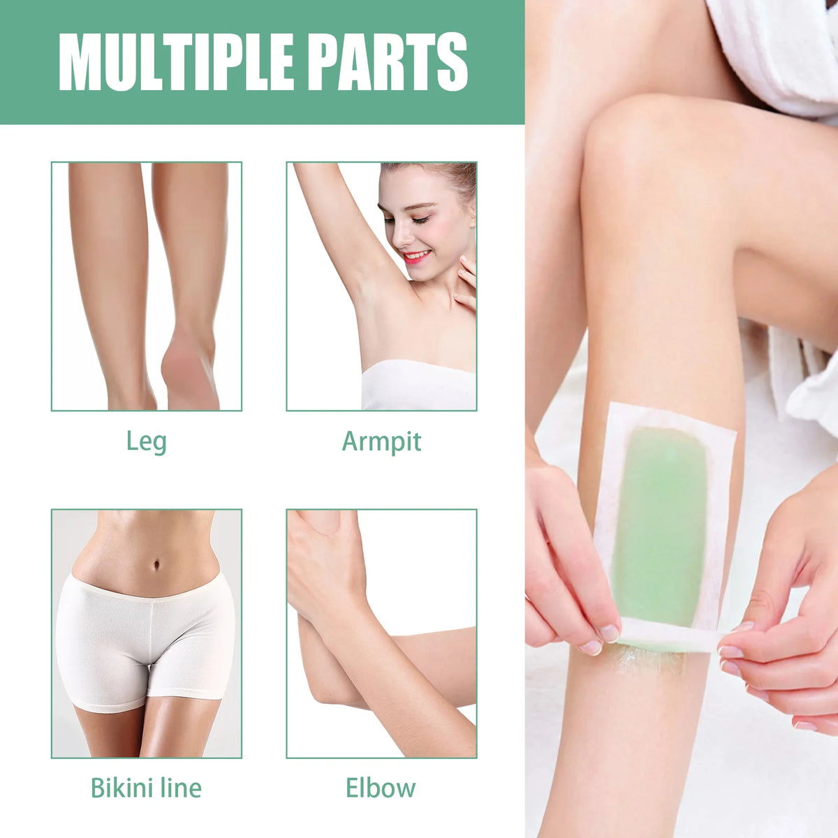 WEST MONTH Beeswax Wax Strips – 20pc Hair Removal Kit Hair Removal Strips Axl