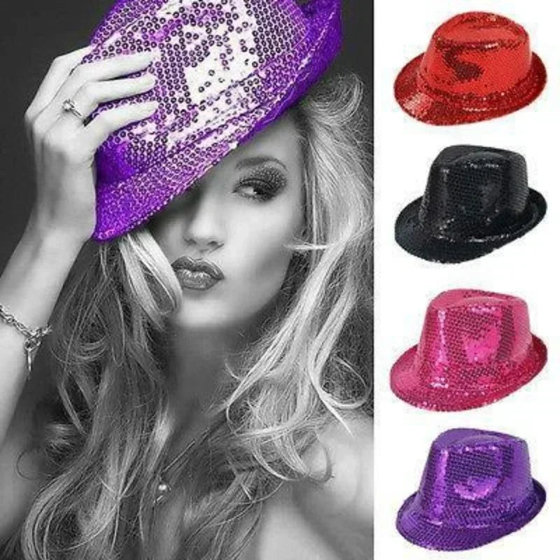 Sequin Top Hat – Jazz, Hip Hop & Dance Party Hat Kids & Adults Sequin Dance Hat Axl