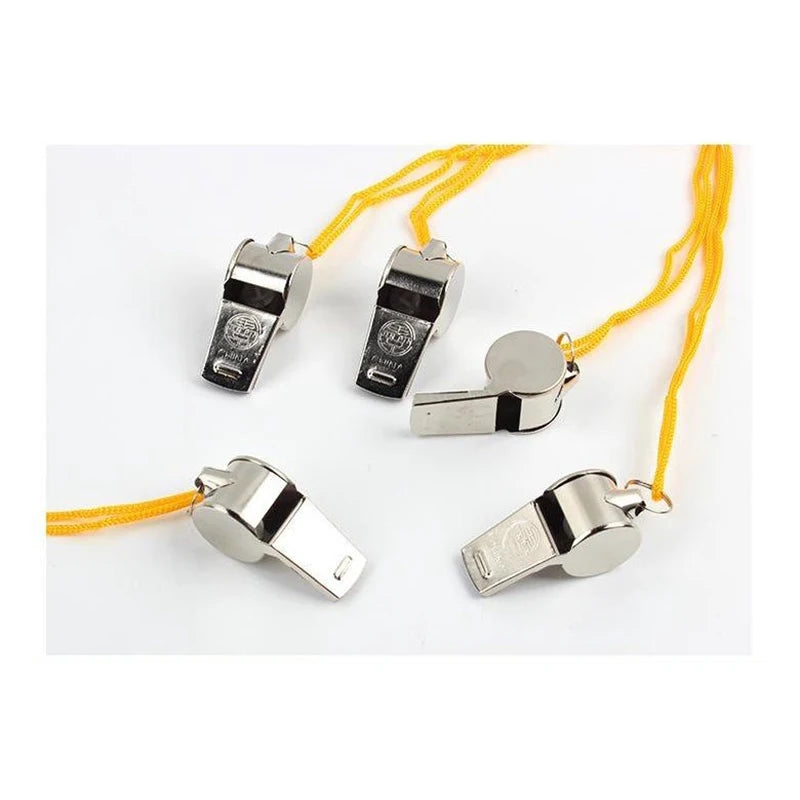 Loud Stainless Steel Sport Whistle with Rope | Referee Sport Referee Whistle Axl
