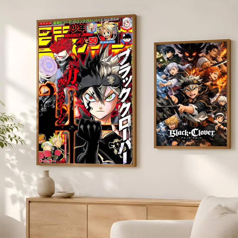Anime Black Clover Self-Stick HD Wall Poster – Waterproof Decor Anime Wall Poster Axl