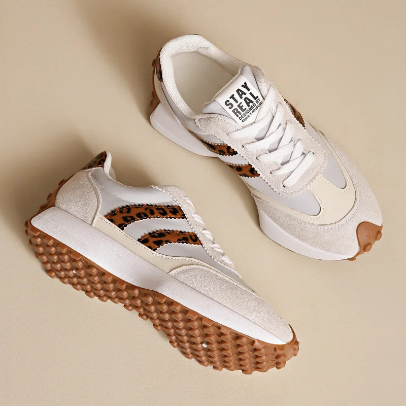 UXST Women's Anti-Slip Casual Sneakers – Soft Sole Lace-Up Women's Casual Sneakers Axl GRAY 38