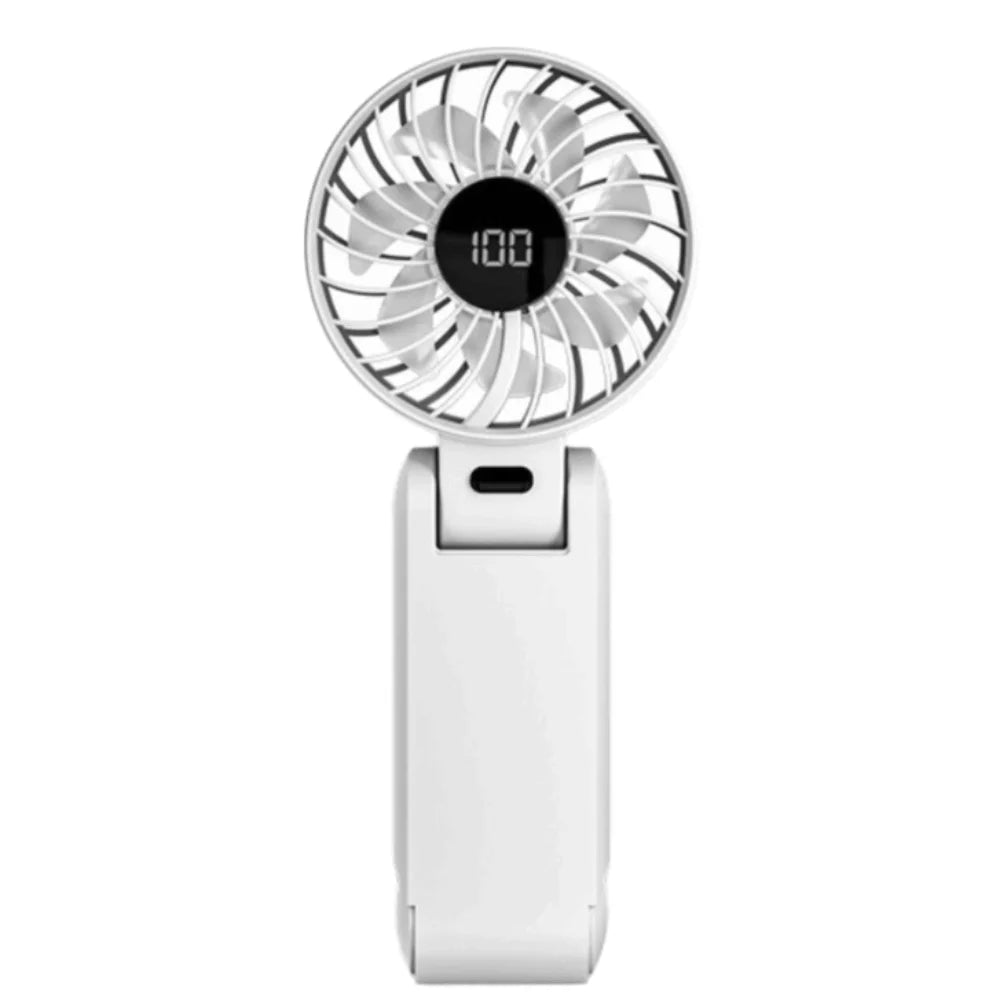 5-Speed USB Rechargeable Neck Hanging Portable Fan | Silent Neck Hanging Fan Axl White