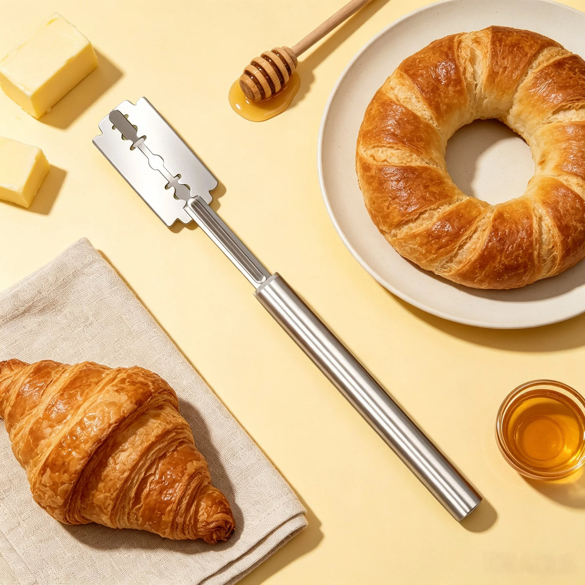 Bread Lame Dough Scoring Knife – Stainless Steel Baker Tool Bread Scoring Knife Axl