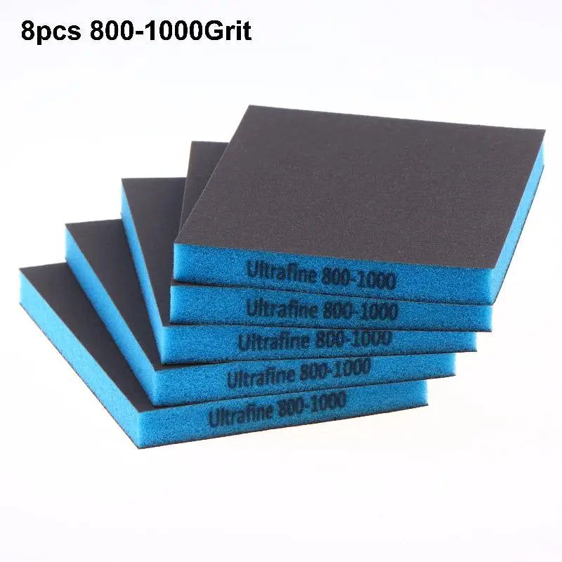 8-Pc Double-Sided Sponge Sanding Pads Assorted Grits 120–1500 Sponge Sanding Pads Axl A4