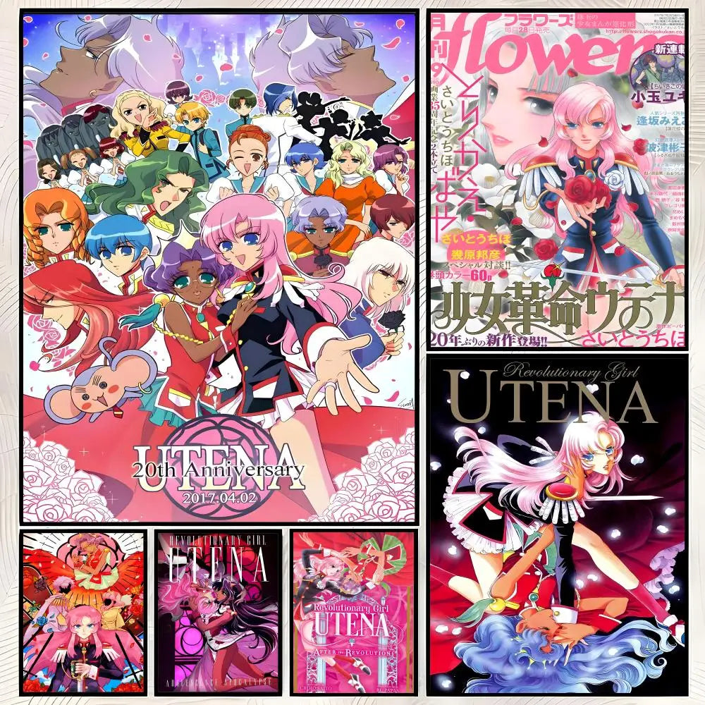 Revolutionary Girl Utena Anime Poster – Self-Stick HD Wall Art Anime Wall Poster Axl