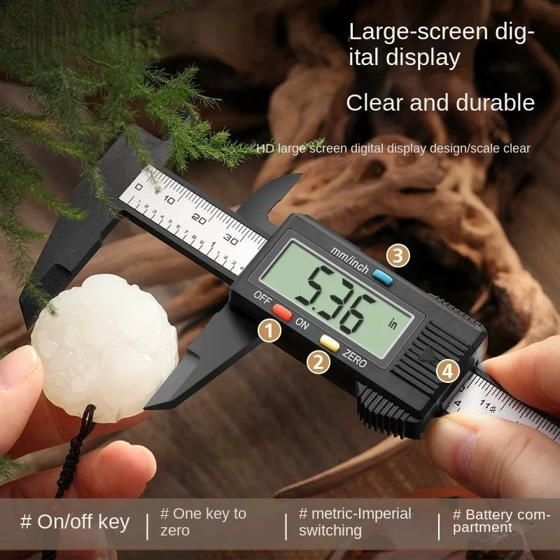 Digital Vernier Caliper 100mm/150mm – Carbon Fiber Gauge Tool Digital Caliper Axl