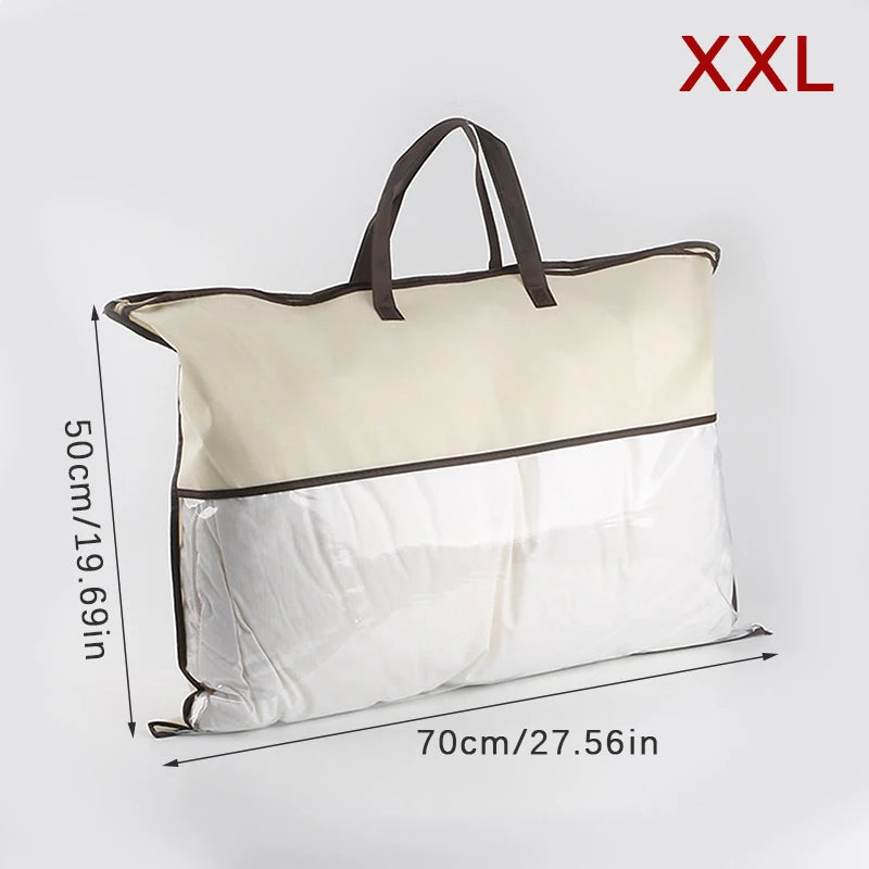 Non-Woven Zipper Storage Bag – Dustproof Quilt & Blanket Tote Storage Organizer Bag Axl XXL1