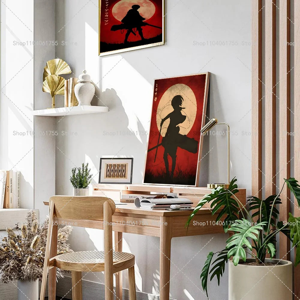 Attack on Titan Season 4 Anime Poster – Self-Adhesive Wall Art Anime Wall Poster Axl