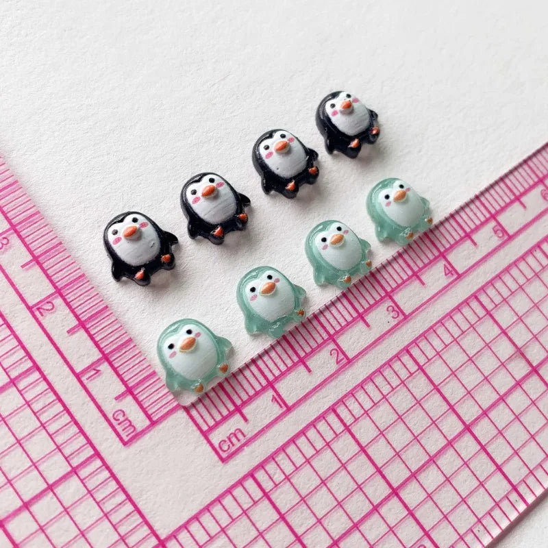 50 Pcs Mini Resin Penguin Flatback Figurines – Nail & DIY Craft Craft Embellishments Axl