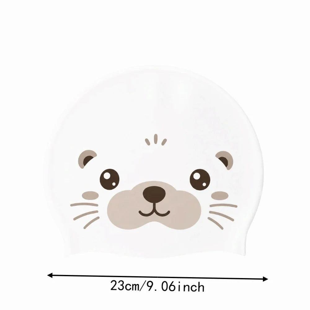 Sea Otter Silicone Swim Cap – Funny Bathing Hat for Adults Silicone Swim Cap Axl
