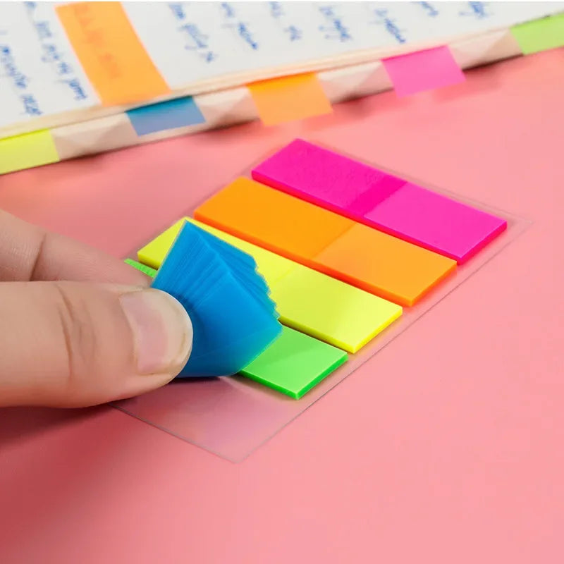 Kawaii Fluorescent Sticky Notes – Cute Memo Pad 2-Pack Sticky Memo Pad Axl 2 pcs