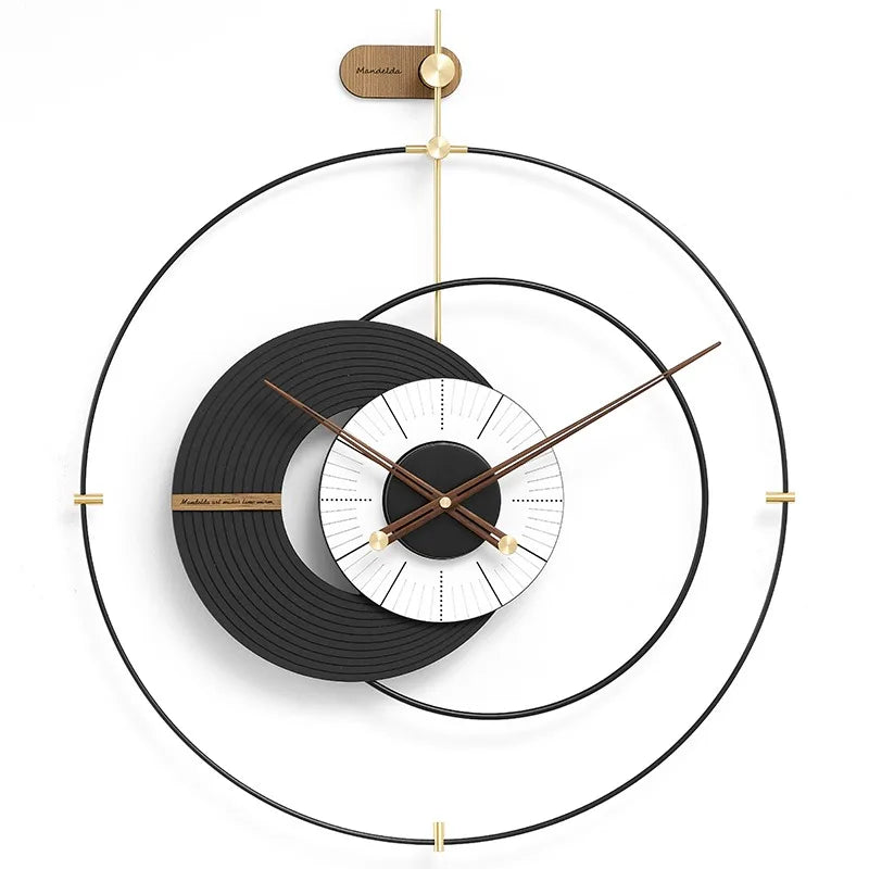 Large 3D Wood Wall Clock – 60cm Silent Quartz Home Decor Wood Wall Clock Axl