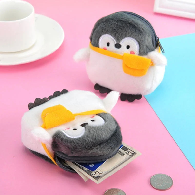 Kawaii Penguin Plush Coin Purse – Cute Mini Zipper Wallet Plush Coin Purse Axl Default Title