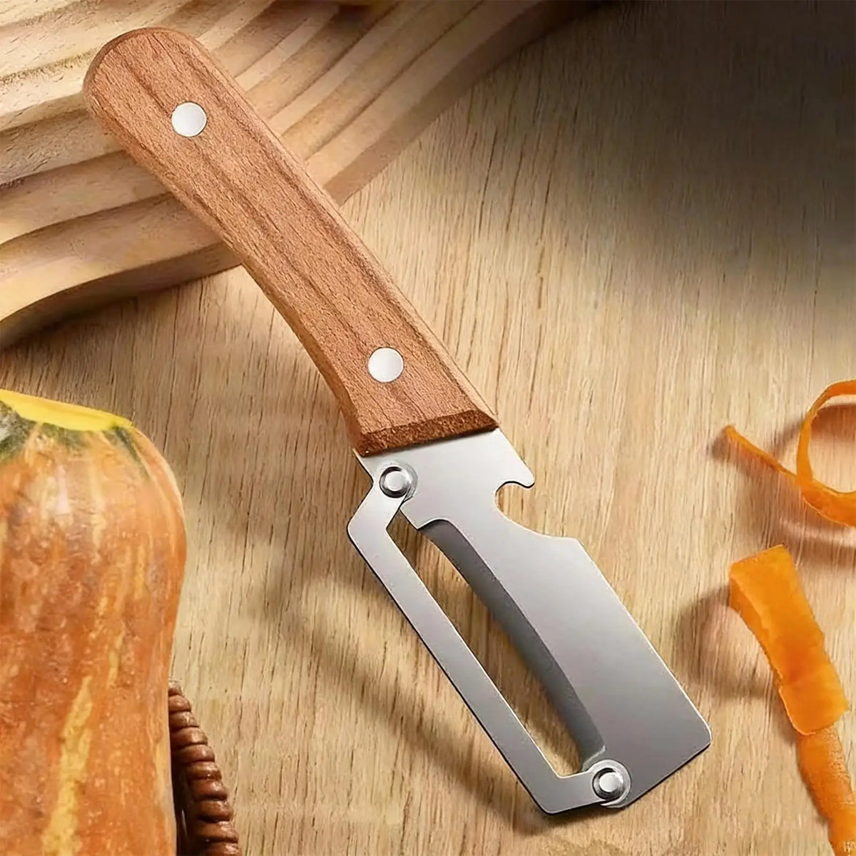 Stainless Steel Vegetable Peeler with Bottle Opener Vegetable Peeler Axl