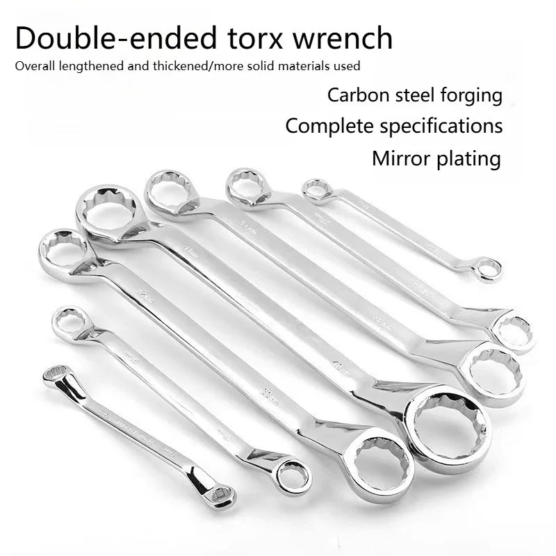 Double End Offset Ring Spanner – Chrome Vanadium Steel Wrench Box End Wrench Axl