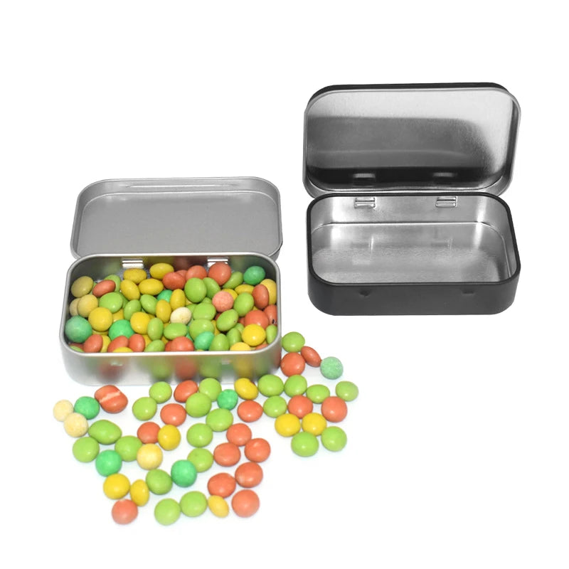 Mini Rectangular Tin Box – Hinged Lid Tinplate Storage Case Tin Storage Box Axl
