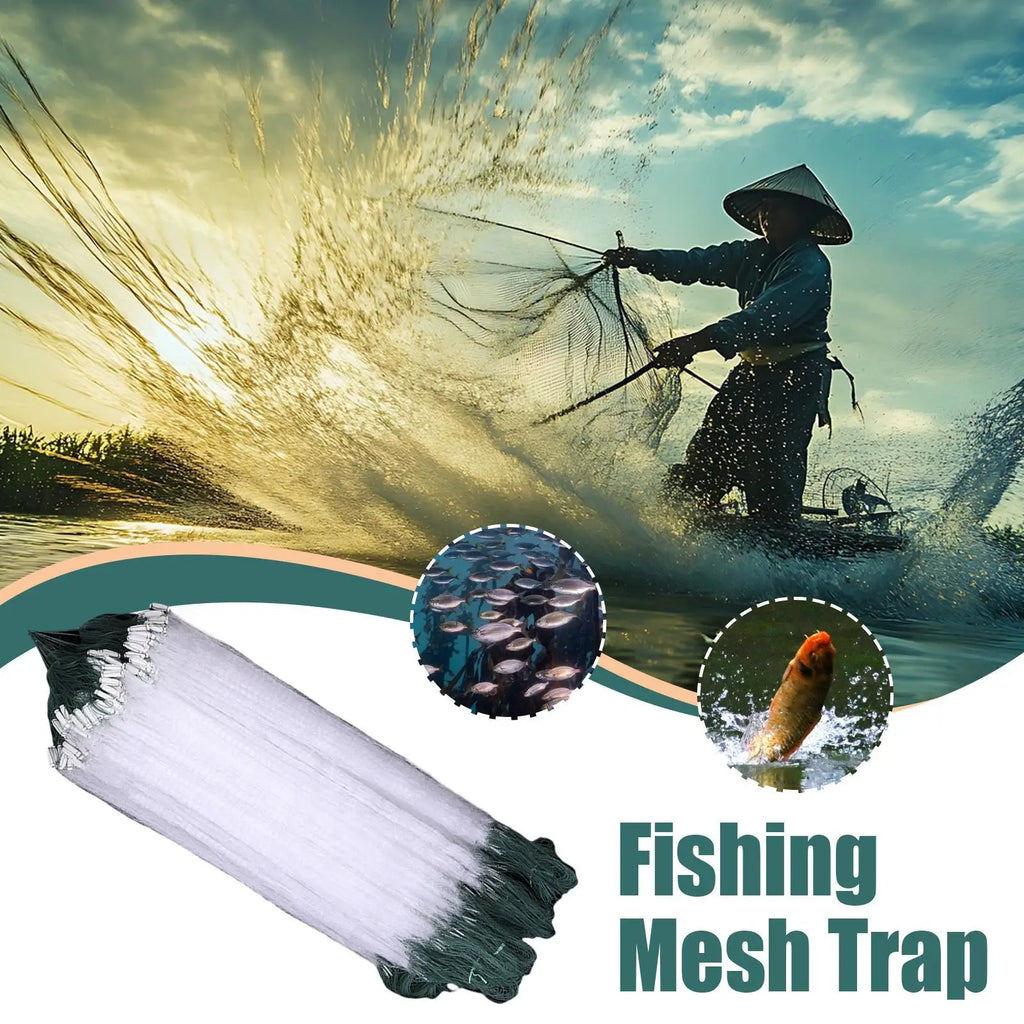 Professional Cast Fishing Net | Portable Throw Net River & Sea Cast Fishing Net Axl