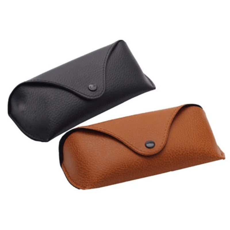 Faux Leather Eyeglasses & Sunglasses Case – Unisex Holder Box Eyeglasses Case Axl