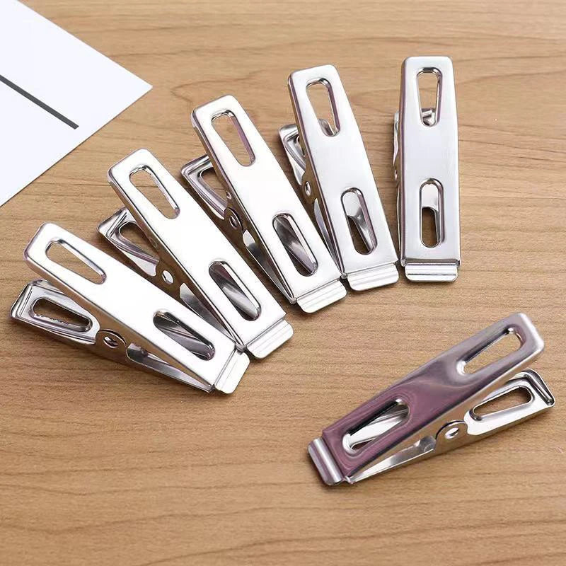 20-Pack Stainless Steel Clothespins – Windproof Sealing Clips Stainless Steel Clothespins Axl