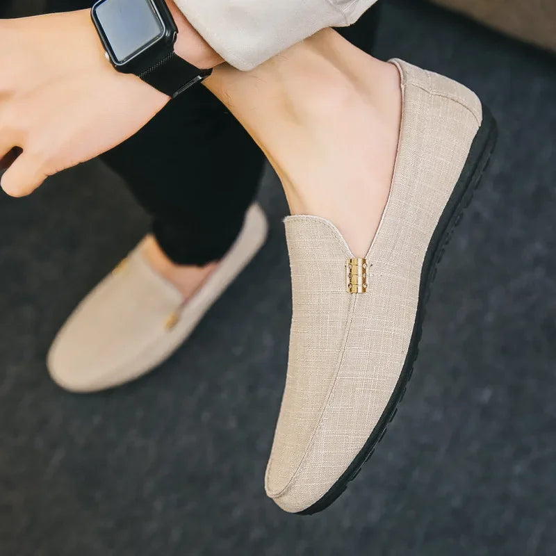Men's Slip-On Loafers – Soft Sole Casual Flat Shoes Men's Loafers Axl