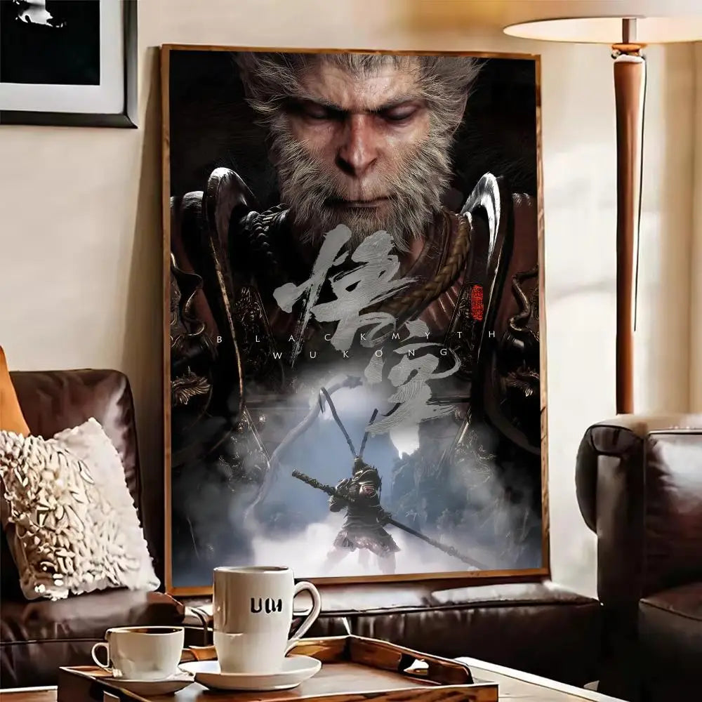 Black Myth Wukong Canvas Wall Art – Unframed Poster Print Canvas Wall Art Axl