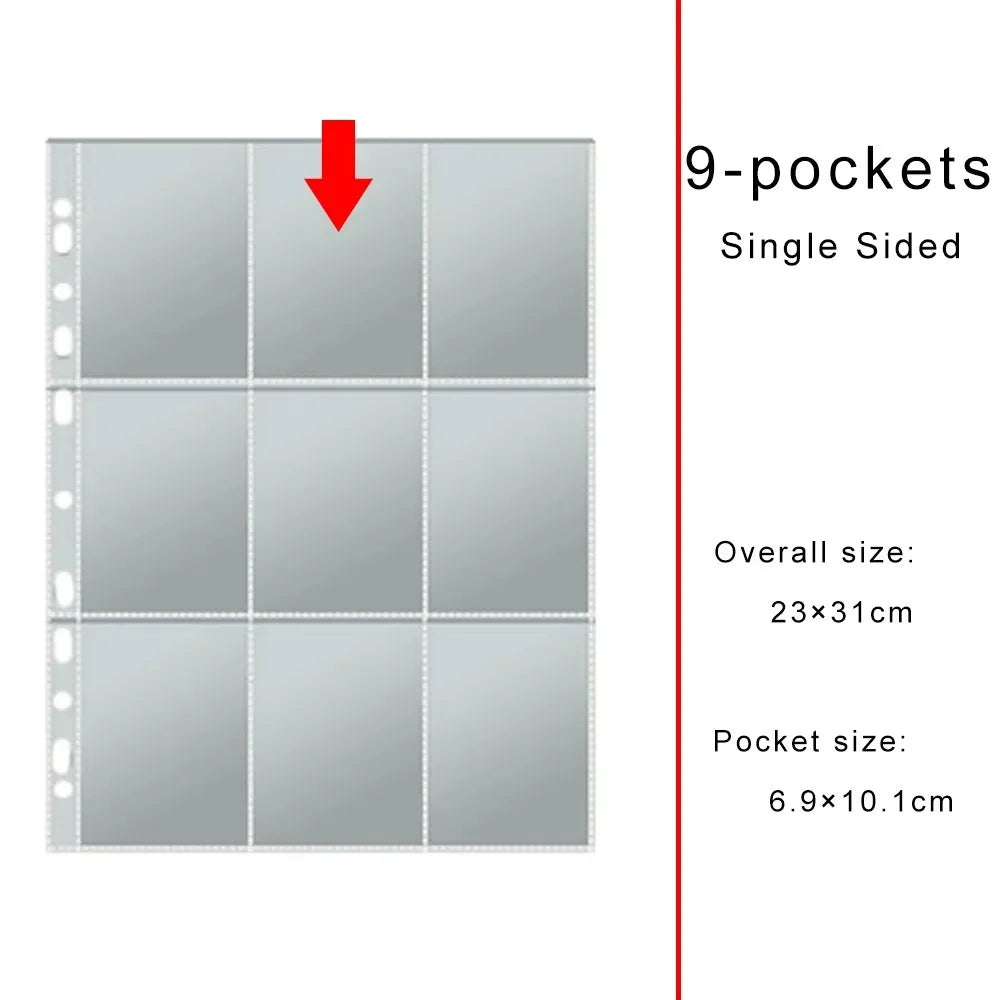 A4 Clear Binder Sleeves – 10 Sheet Photo & Card Pages Binder Sleeve Pages Axl 9-pockets
