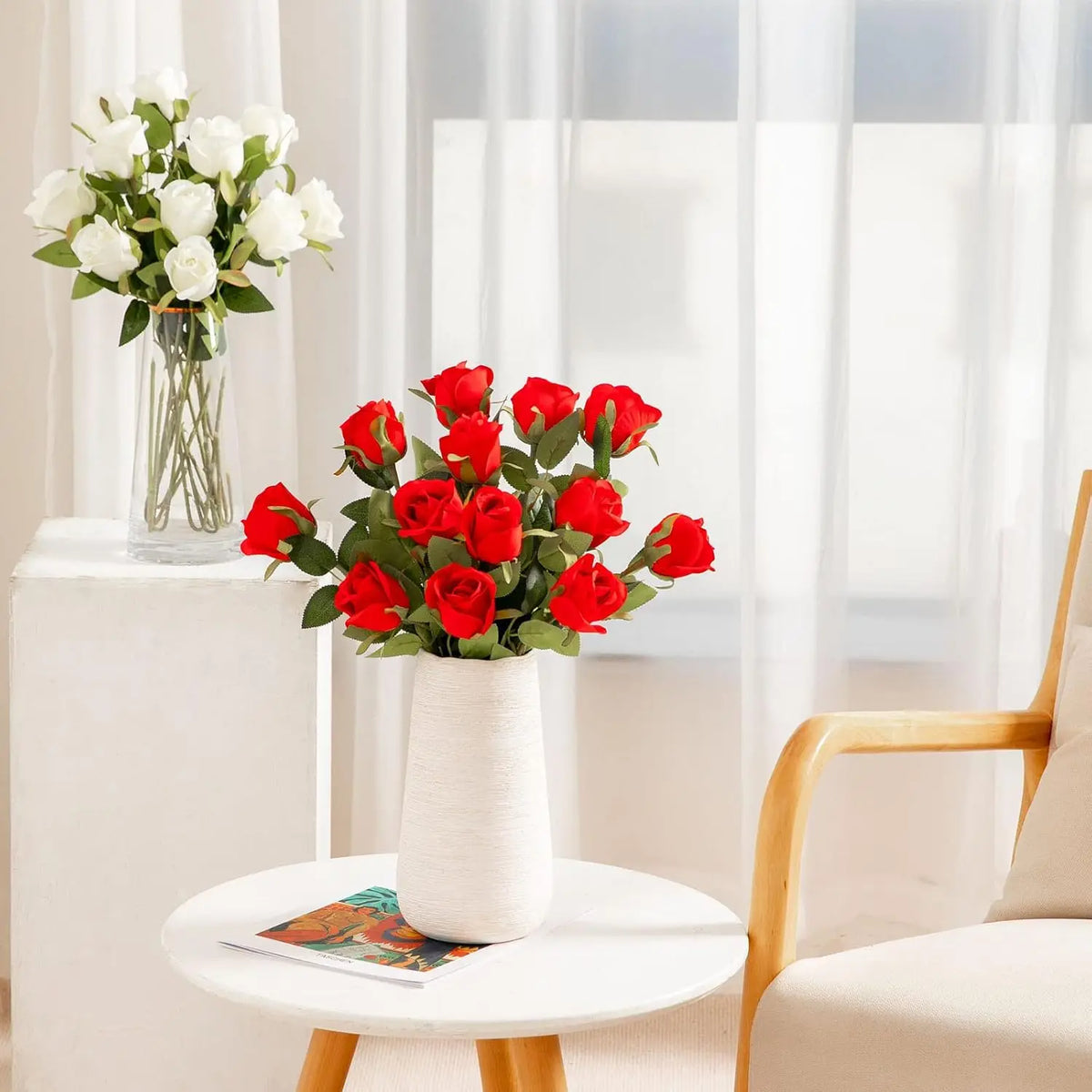 Silk Rose Bouquet – Artificial Flowers for Wedding & Home Decor Artificial Flower Bouquet Axl