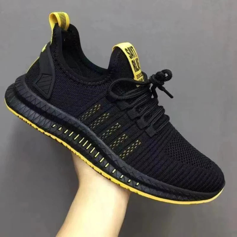 YBQJOO Men's Breathable Mesh Casual Sneakers – Lightweight Men's Casual Sneakers Axl YELLOW 39