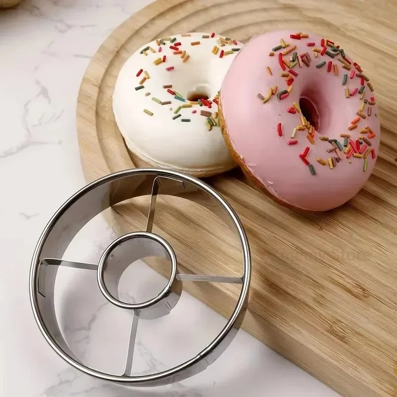 Donut Cookie Cutter Mold – 9cm Stainless Steel Round Ring Baking Cookie Cutter Axl