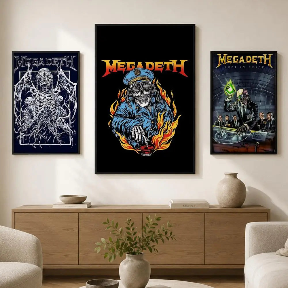 Megadeth Album Poster – Waterproof Self-Adhesive Wall Art Wall Art Poster Axl