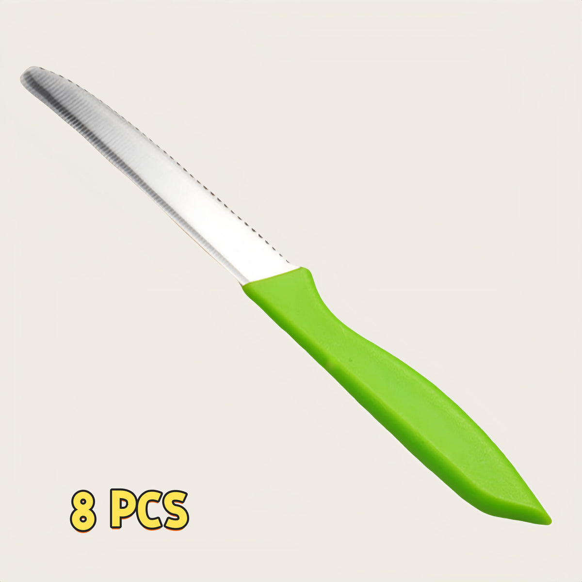 Serrated Steak & Bread Knife – Stainless Steel Multifunctional Serrated Kitchen Knife Axl 8 Pc Knife -green China Mainland