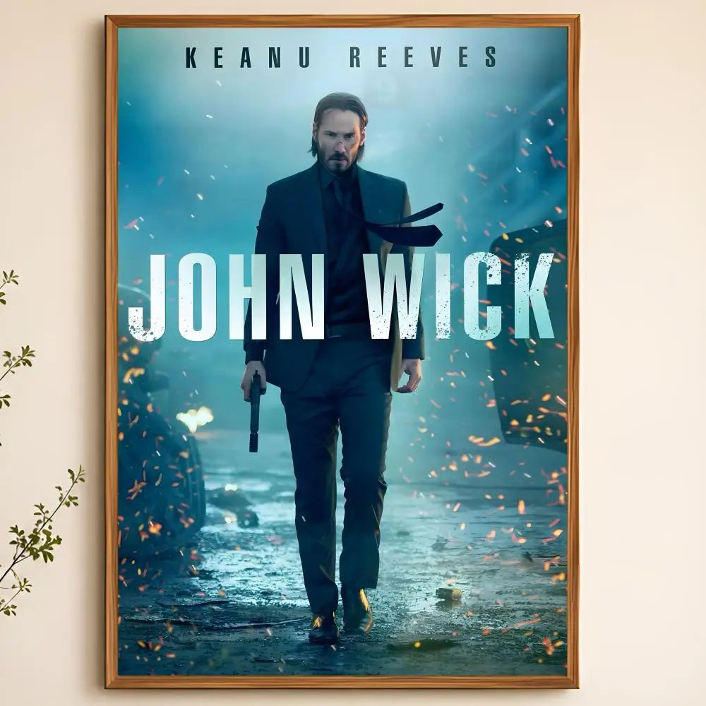 John Wick Movie Poster – Waterproof Peel-and-Stick PVC Wall Art
