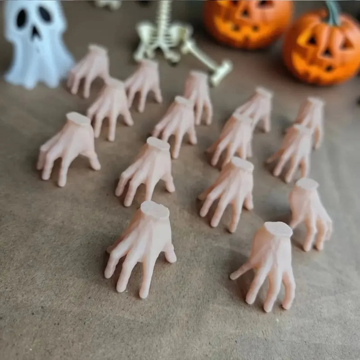 Mini Skeleton Hands Halloween Decorations – 8/15/36 PCS Set Halloween Decoration Props Axl Pinkish Grey 36pcs