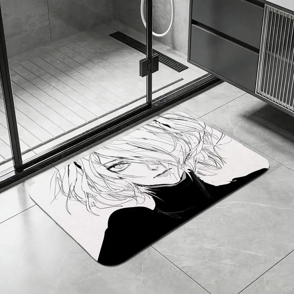 Diatomite Bath Mat – Quick Dry Anti-Slip Game-Themed Floor Mat Diatomite Bath Mat Axl White5 40x60cm