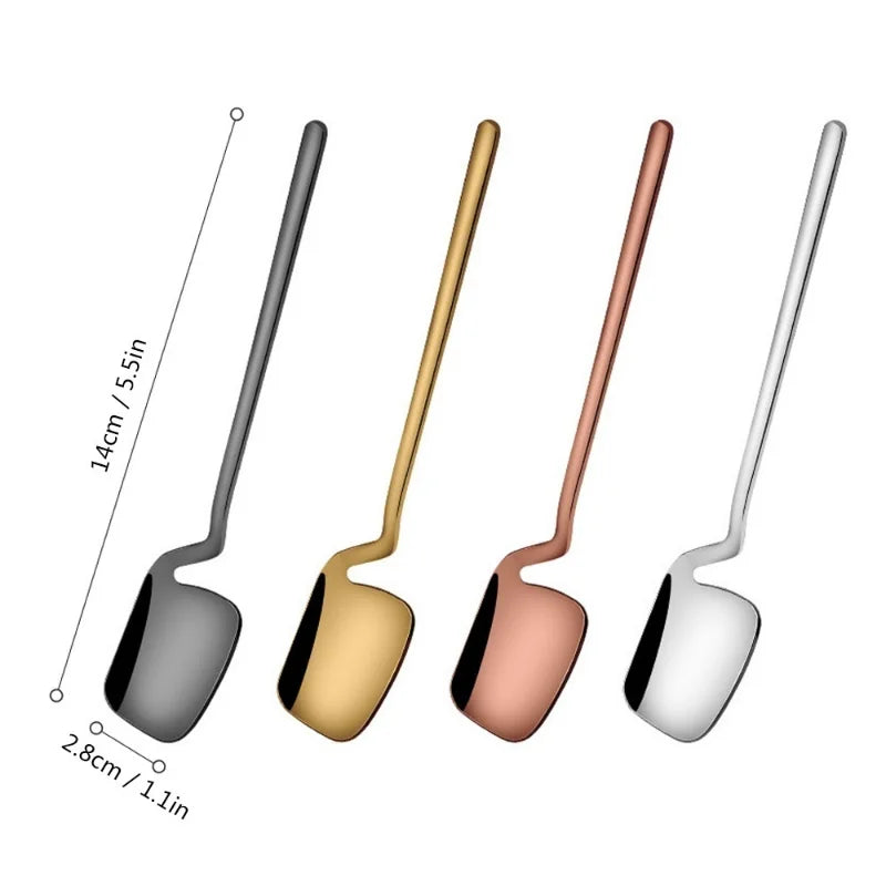 Long Handle Stainless Steel Dessert Spoon | Coffee & Ice Cream Dessert Spoon Axl