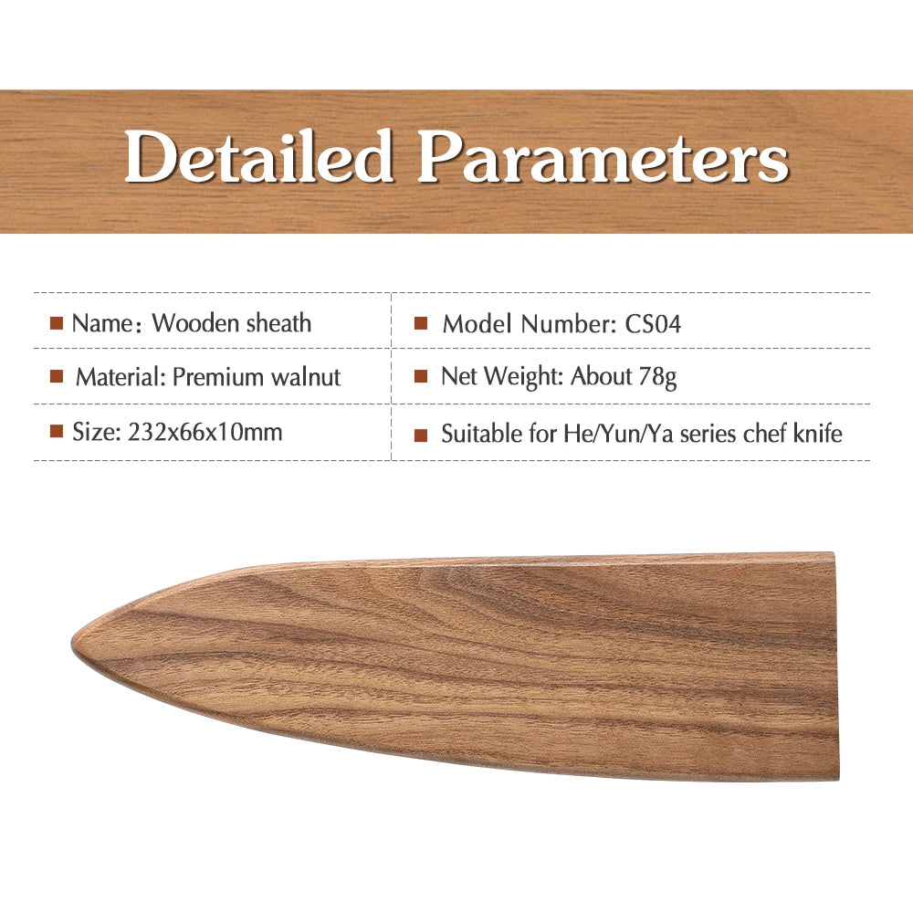 XINZUO Walnut Wood Knife Sheath – Chef, Santoku & More Wooden Knife Sheath Axl Wooden sheath CS04 China Mainland