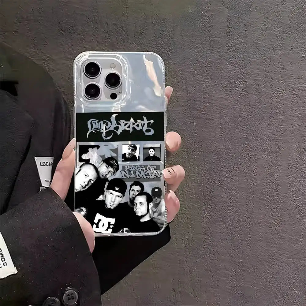 Limp Bizkit iPhone Case 13 14 15 16 Pro Max Glossy Cover iPhone Band Case Axl iphone11promax z2