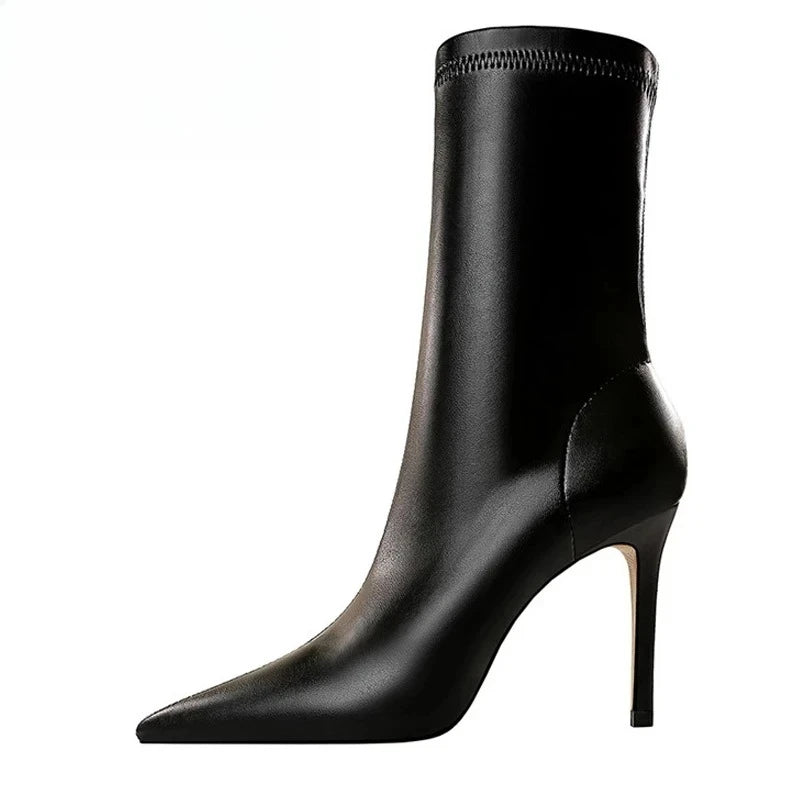 Women's Pointed Toe Ankle Boots – Thin Heel Street Style Women's Ankle Boots Axl