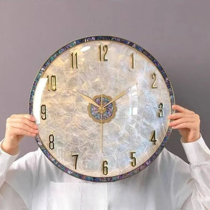 Modern Shell Wall Clock – Silent Large Minimalist 40cm Decor Decorative Wall Clock Axl