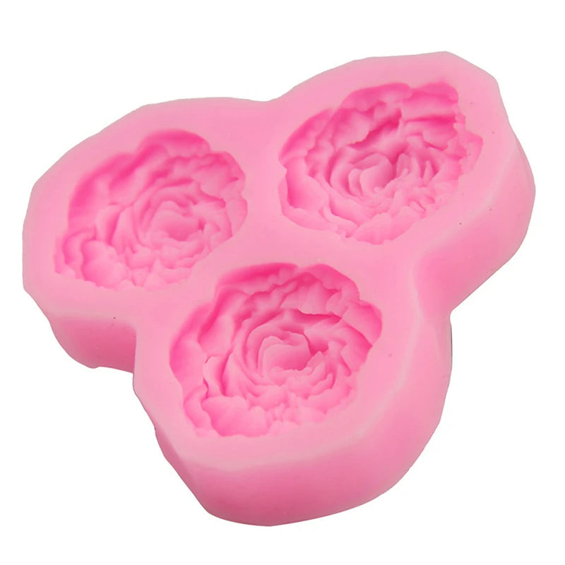 Peony Flower Silicone Mold – Fondant Cake & Cupcake Topper Cake Decorating Mold Axl