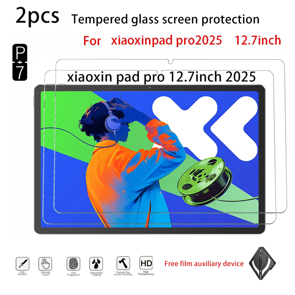 2-Pack Tempered Glass Screen Protector – Lenovo Tab P12 12.7" Tablet Screen Protector Axl xiaoxinpadpro 2025