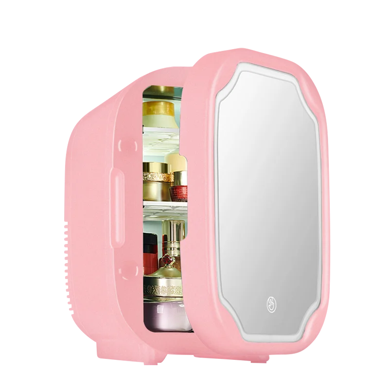 BALASHOV 5L Mini Fridge LED Light – Cooler & Warmer Mini Refrigerator Axl Pink EU