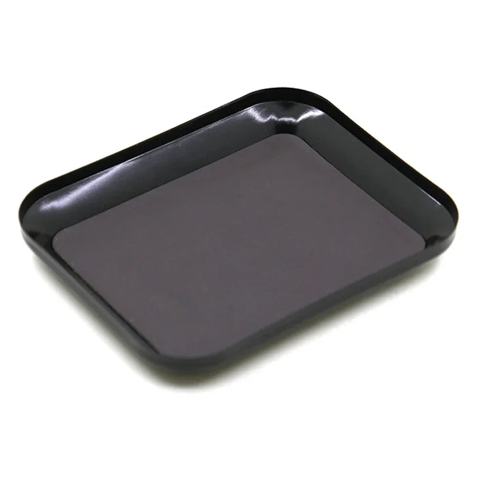 Magnetic Screw Tray – Aluminum Alloy Parts Organizer Disk Magnetic Parts Tray Axl black
