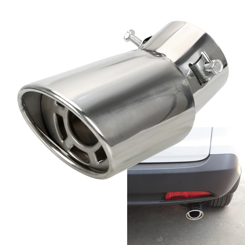 Universal Stainless Steel Round Car Exhaust Muffler Tail Pipe Exhaust Muffler Tip Axl