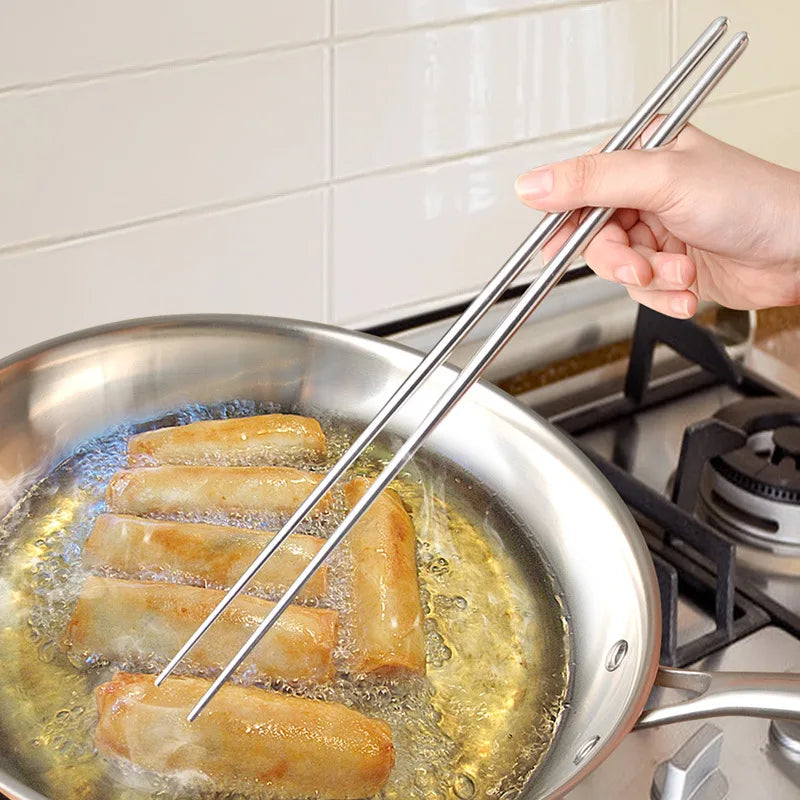 Long Stainless Steel Chopsticks – Hot Pot, Frying & Sushi Cooking Chopsticks Axl