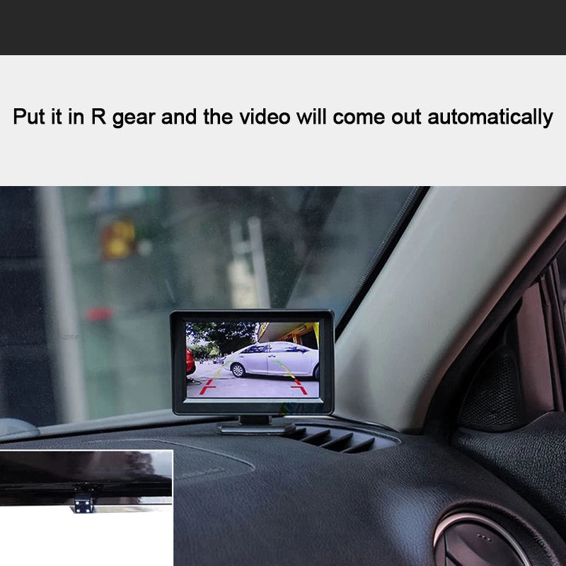 4.3" HD Car Reversing Monitor – Universal TFT LCD Display Car Reversing Monitor Axl