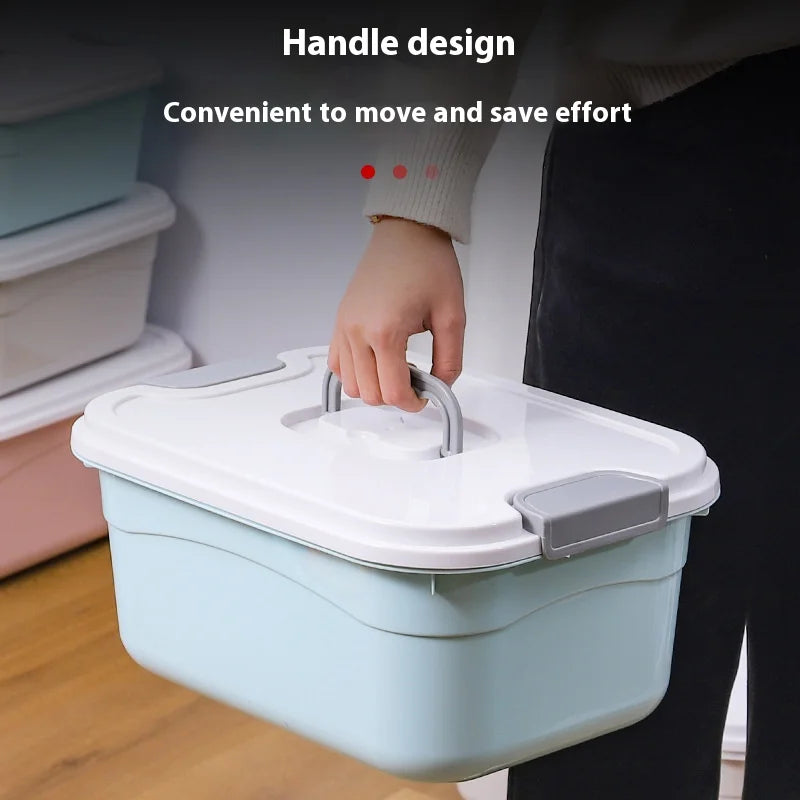 Large Foldable Plastic Storage Bins with Lids – 60L Organizer Plastic Storage Bin Axl