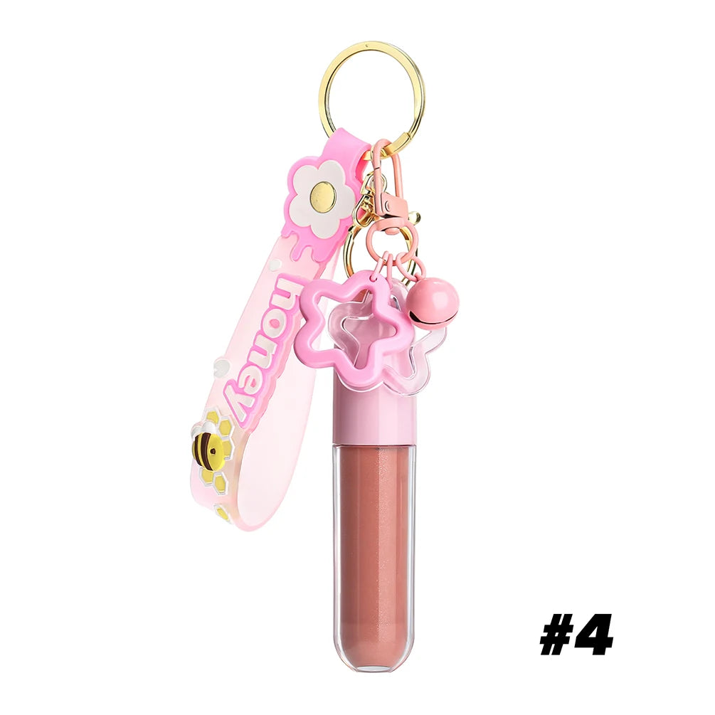 Vegan Lip Gloss Set – Private Label Bee Charm & Keychain Private Label Lip Gloss Axl Key 04 100pcs with logo